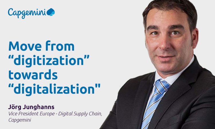 CapgeminiBusSvc's tweet photo. Organizations need to move away from simply “digitization” and move towards “digitalization" says @Capgemini's Jörg Junghanns. interested? Learn more. https://t.co/WNBLCK8U6F #digitaltransformation #supplychaintransformation https://t.co/r6JJGuvYMK