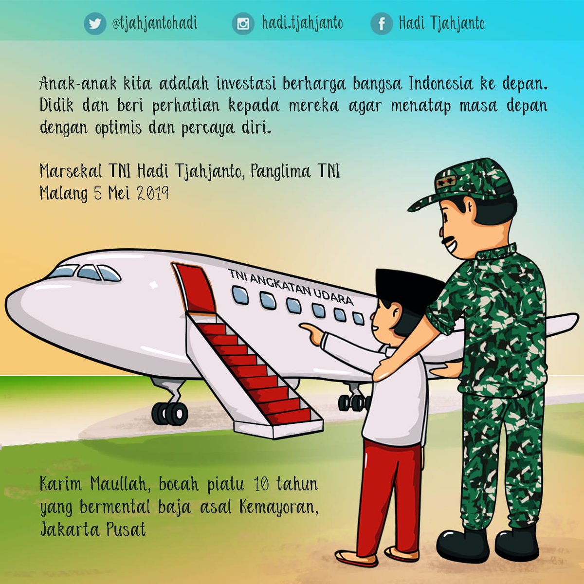TjahjantoHadi's tweet photo. Saya salut atas perjuangan Karim Maullah untuk tetap menimba ilmu demi masa depan yang lebih baik.

Mereka investasi kita untuk masa depan negeri ini. Kita butuh banyak Karim lagi, anak yang tidak mudah menyerah, fokus pada tujuan, dan tegar.

Tetap semangat, Karim! 🇮🇩 #P5TNI https://t.co/qL6Ls7Twps