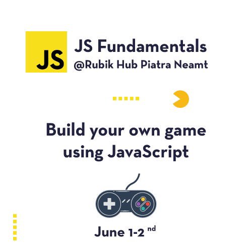 JSLeague_ro's tweet image. Our next workshop from the Web Series @ @rubikhub Piatra Neamt is...... JS Fundamentals 🔥
We're going to learn something awesome, how to build our own game only with JavaScript 🎮
Registrations are open 👉 jsleague.ro/community-work… #jsleague #workshop #jsfundamentals #vanilla