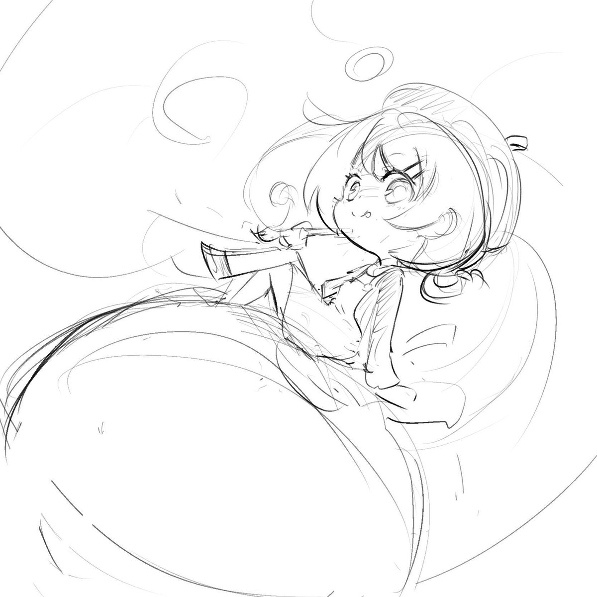 なんかちびキャラ描きたいなー
って描き始めたけど、完成図が想像つかない… 