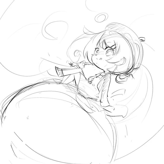 なんかちびキャラ描きたいなー
って描き始めたけど、完成図が想像つかない… 