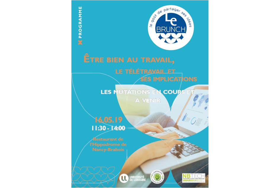 Et si on parlait #Télétravail ensemble ? L' <a href="/Univ_Lorraine/">Lorraine</a> organise avec <a href="/NBTECH54/">NB TECH</a> une conférence sur le sujet le 16/5 à 11:30 au restaurant de l'hippodrome de #Brabois. Inscrivez-vous !
#QVT #BienEtre #Parcdactivités #ZoneIndustrielle #Services #Nancy 
nb-tech.fr/brunch-etre-bi…