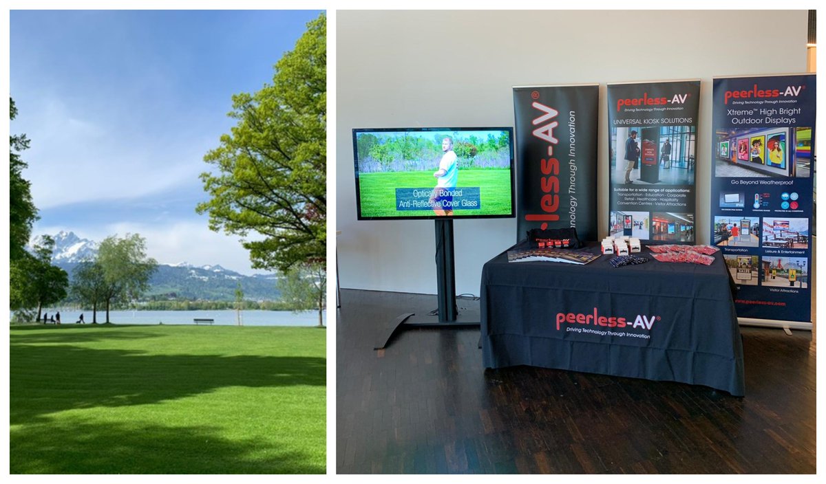 PeerlessAVEU's tweet photo. A beautiful day in Luzern, Switzerland, for the ALSO Digital Communication Summit 2019. Showing our award-winning Xtreme High Bright Outdoor Display #outdoor #invidis #switzerland #digitalsignage #avtweeps https://t.co/OlwPPlvXTl