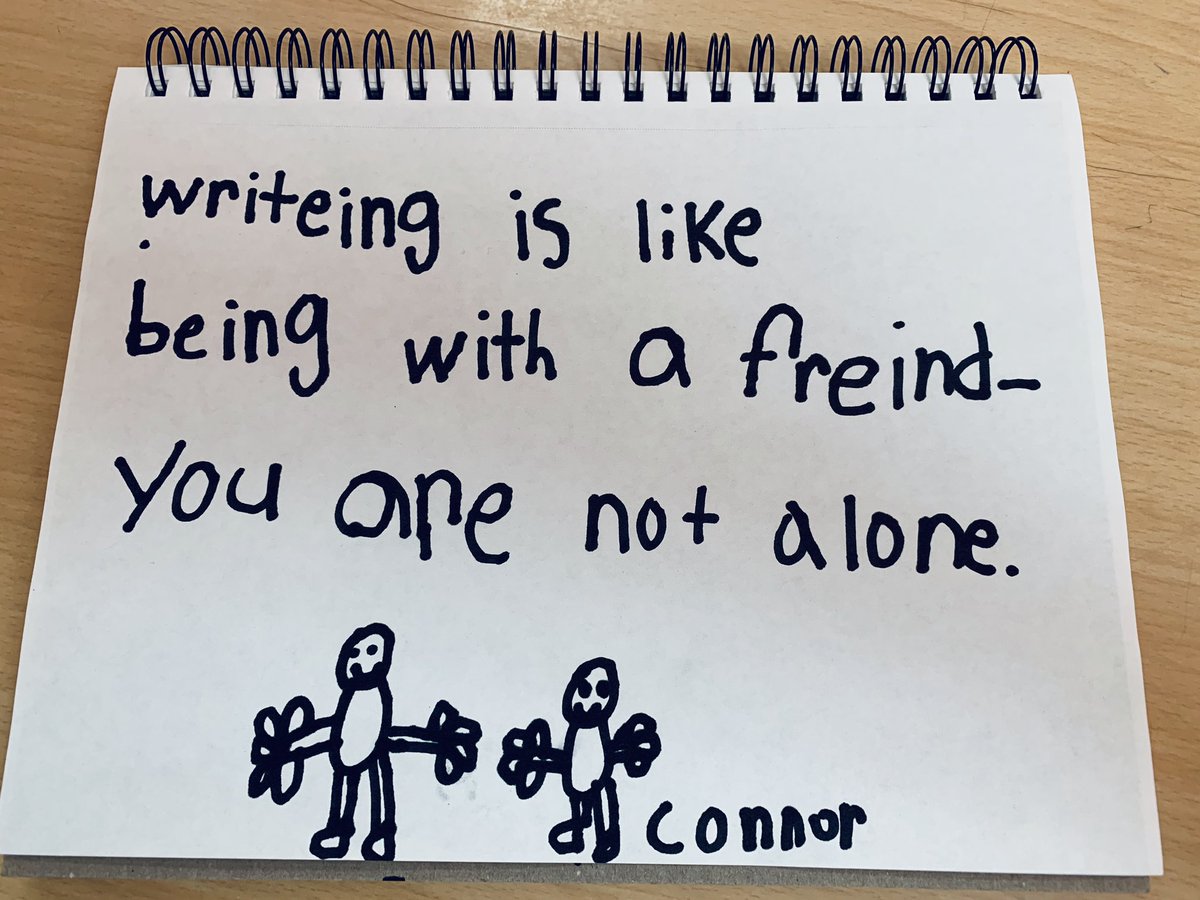 AMStephens_'s tweet photo. For all the writers out there - from a very kind 7 year old. 💜 #firstgradewisdom #amwriting https://t.co/xjNFisVQrW