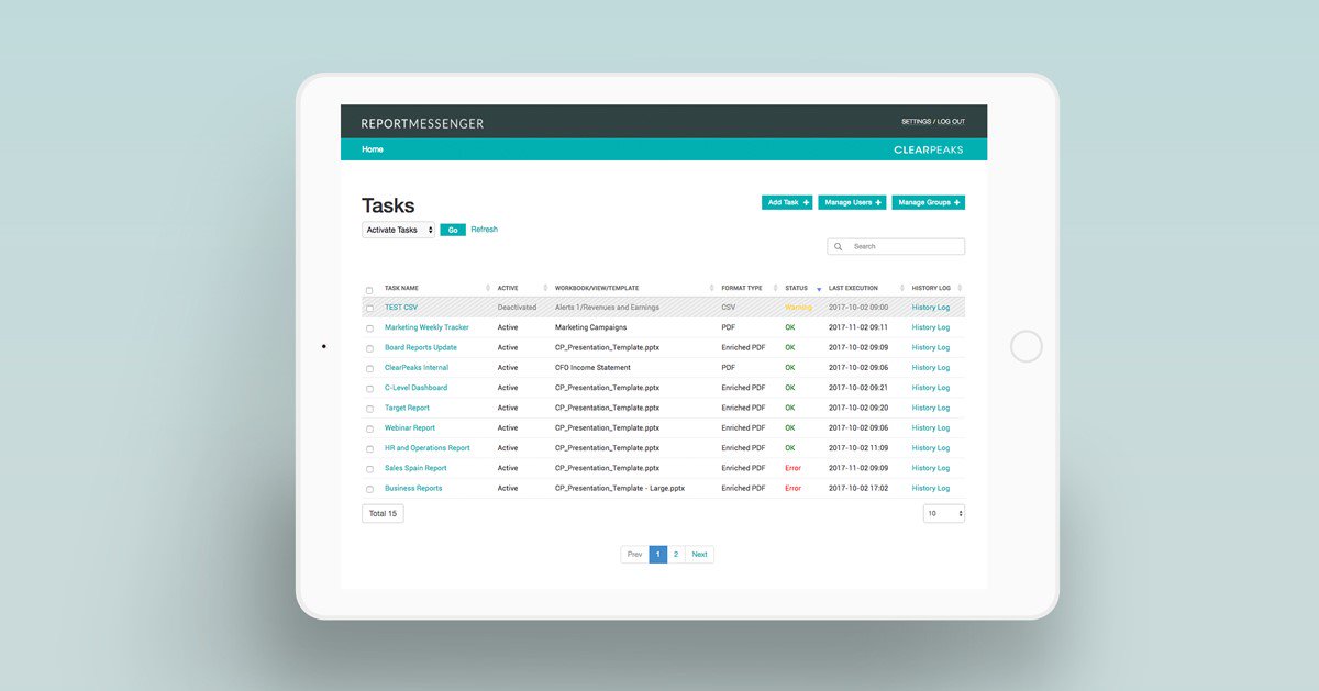 CLEARPEAKS's tweet image. Reliably schedule and deliver your #Tableau reports to anyone in your organization with ReportMessenger.  bit.ly/2WzcSiX 

#reportdistribution #reportmessenger #BI #Analytics #Tableaureport