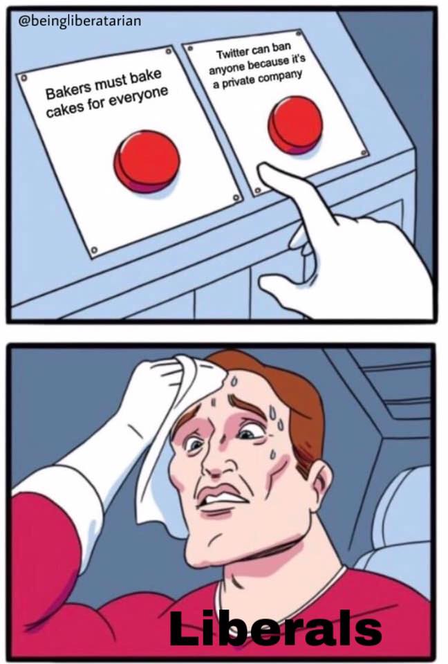 My position: If your bakery is a monopoly or part of a cartel, if it's practically impossible to avoid without incurring huge losses, then it shouldn't be allowed to discriminate based on ethnicity, ideological or sexual orientation. Otherwise, they should be able to do so.