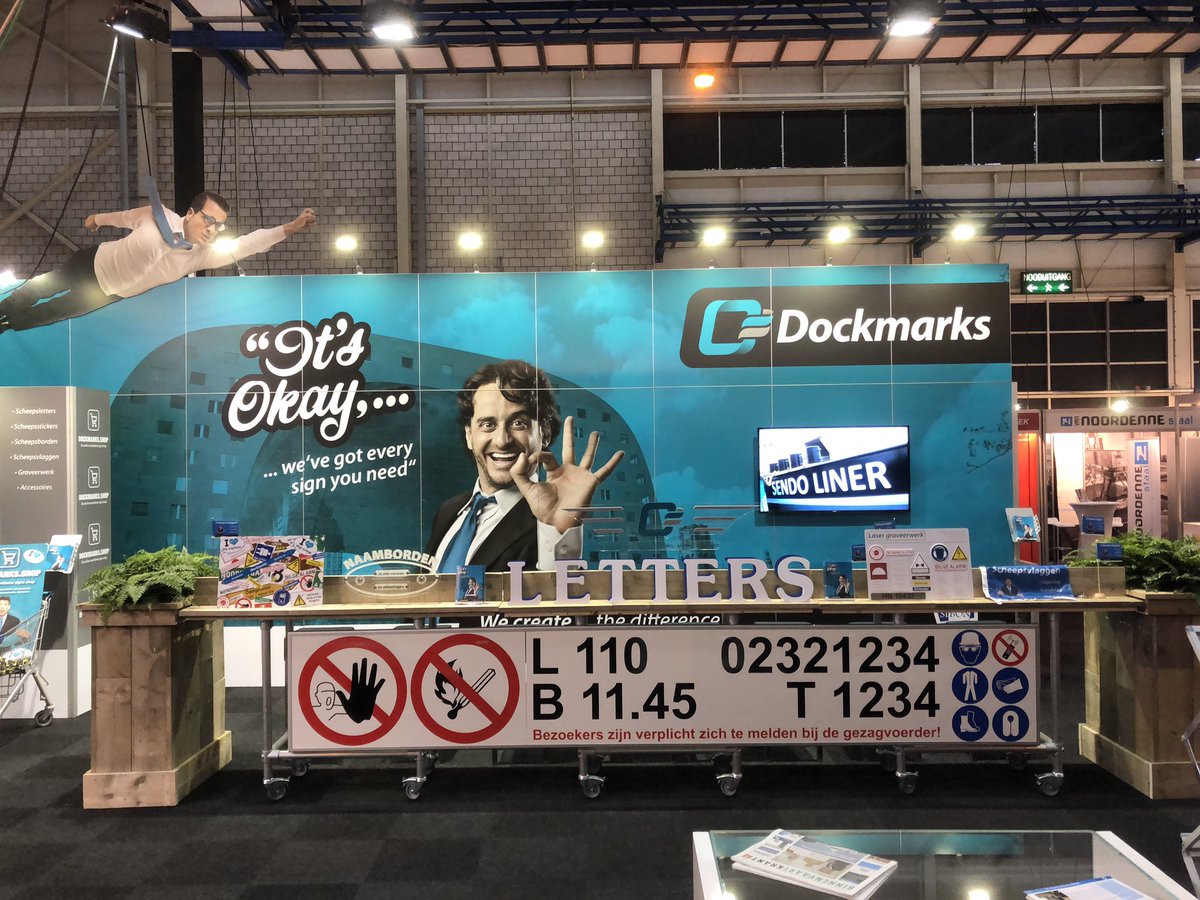 Dockmarks's tweet image. We zijn er klaar voor! @Maritime_EH 
#scheepvaart #beurs #gorinchem
We verwelkomen u graag op stand C105
#scheepletters #scheepsstickers #scheepsborden #scheepsvlaggen #graveerwerk #signing #binnenvaart