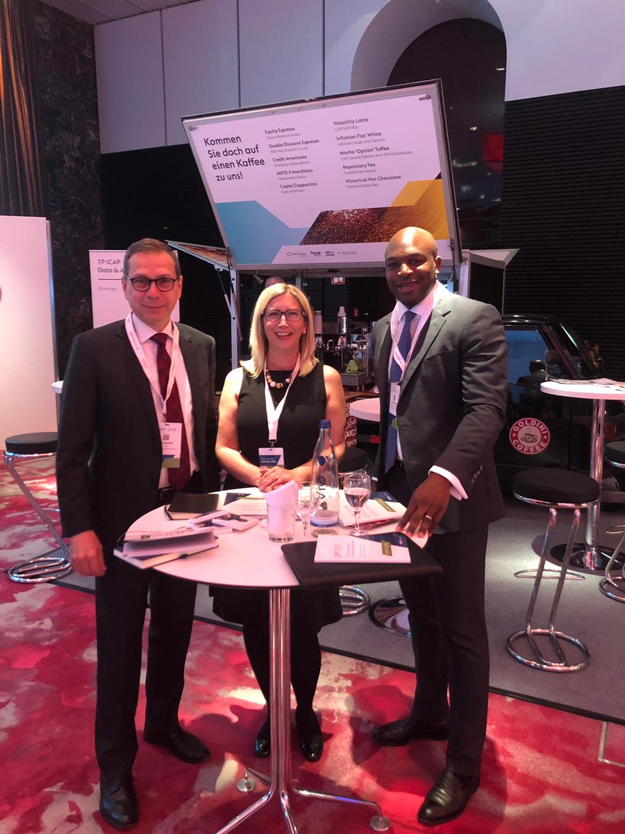 TPICAPGroup's tweet photo. Fancy a coffee? @TPICAPplc Data &amp; Analytics team are at the #DKF 2019 event today in Munich. Join us for a coffee at our barista bar on stand number one. We’d be delighted to tell you more about our extensive OTC market coverage. #data #otc #coverage #analytics #DKF2019 #event https://t.co/Zcvn1k5gwV