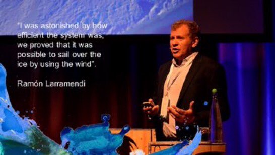 RamonLarramendi's tweet photo. Ayer, tuve el privilegio de participar en el conferencia internacional de la @OceansNTNU en Noruega con el Trineo de Viento #WindSled. Un gran día #OceansI y les conté lo fascinante que es navegar por el hielo usando el viento... https://t.co/Igo5qIcb8p