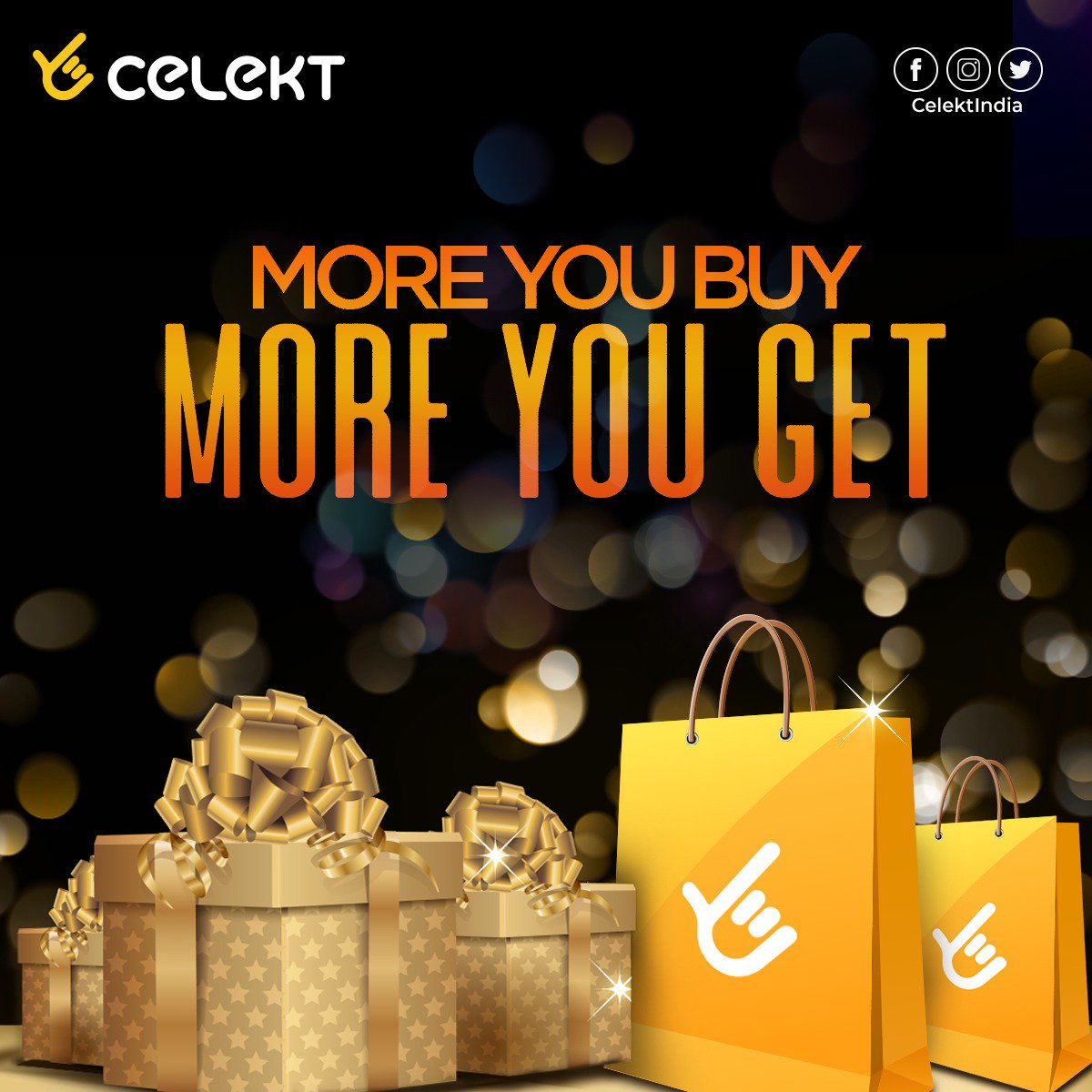 select_mobiles's tweet photo. The coolest offer of all times on the occasion of our first Anniversary, the more you buy the more you get! Come, shop now!
#Celekt #CelektMobiles #AnniversaryOffer #BuyMoreGetMore https://t.co/VkXO22L9m5