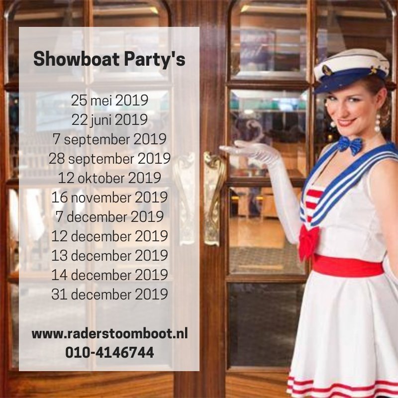 Reserveer snel voor een all inclusive avondvullend programma! raderstoomboot.nl of bel 010-4146744!
#dinner #showboat #party #allinclusive #avond #boot #diner #reserveer #eten #dansen