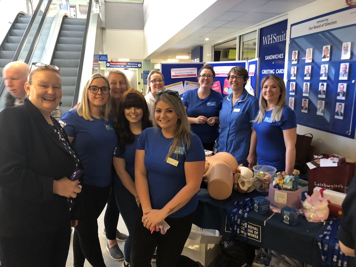 ASPH_maternity's tweet photo. Happening now!! International day of the midwife celebrations. Come and join us in main reception at St Peters Hospital and later from 1pm in the parent education room in the Abbey wing! #ASPHbetterbirths #IDM2019 @AsphRcm @GemmaPuckett @k_stavrakelli @lisasharpeMW https://t.co/SSaNiAcN4Y