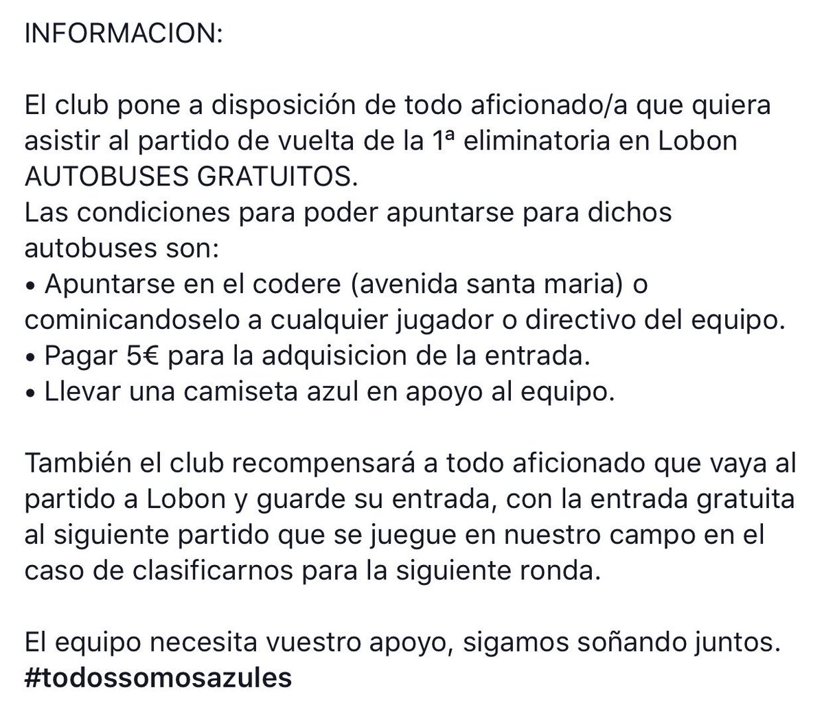 CPTalayuela's tweet photo. INFO🚨🚨:

Viaja con el equipo a Lobon. https://t.co/ZXiRiECs99