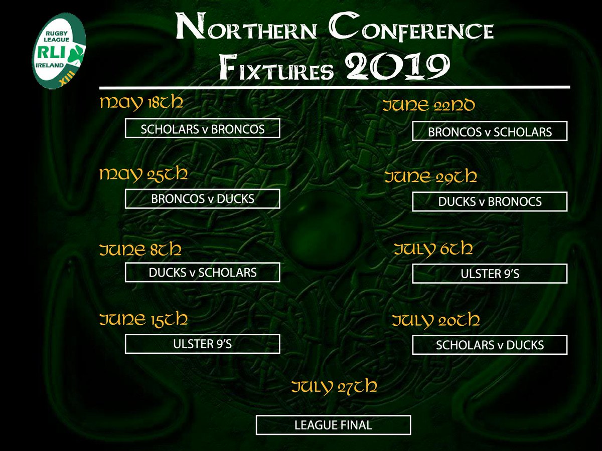 Northern Conference Fixtures are HERE!

Also the introduction of 2 Ulster 9's competitions throughout the season add an all new dynamic to an exciting Competition ☘️

Who will you be supporting?