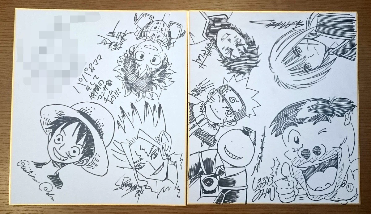 羨ましすぎる・・・最近ジャンプ漫画にハマり始めた長男くんへの寄せ書きが豪華すぎてすごい！！