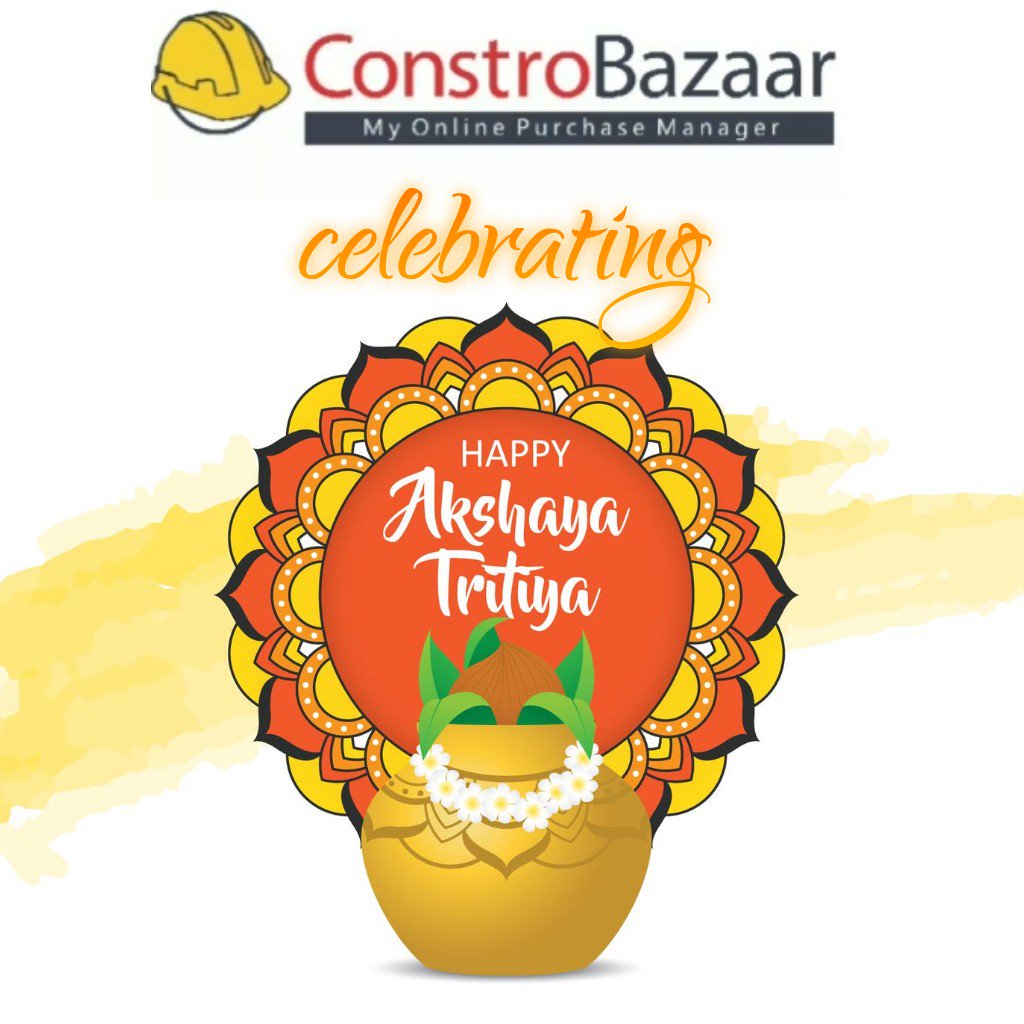 ConstroBazaar's tweet image. Sanskrit Word Akshaya means one that never diminishes
May this day of Akshaya Tritiya bring you good luck and success which never diminishes
Happy Akshaya Tritiya!
Best wishes from @ConstroBazaar Team
lnkd.in/gknWpwz
#constrobazaar #AkshayaTritiya2019 #HappyAkshayaTritiya