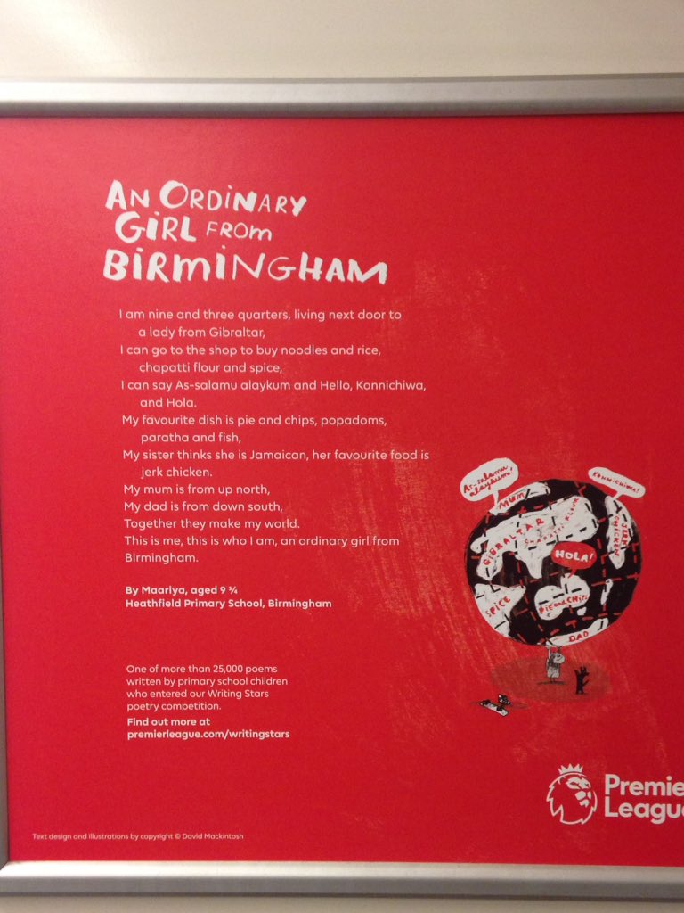 DanFreedman99's tweet image. Very cool to see this amazing poem on the train today @premierleague @PLCommunities 
#PLPrimaryStars