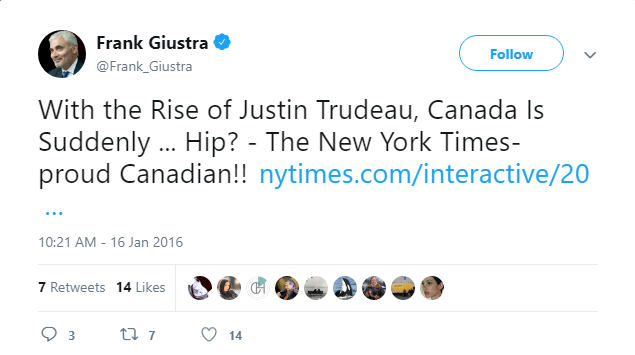It's difficult to directly connect Trudeau w Frank Giustra but it's there, right on Giustra Foundation website.Trudeau UN 2016: "Canadian business leaders like Frank Giustra have done amazing work to make it easier for vulnerable migrants" https://giustrafoundation.org/news/pm-justin-trudeaus-remarks-at-the-united-nations-recognizes-frank-giustra-and-the-work-of-the-radcliffe-foundation/ #Agenda2030