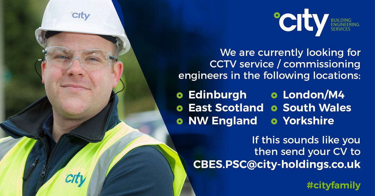 CBESLimited's tweet photo. Our fire &amp; security team are recruiting for experienced commissioning engineers to support ongoing growth - find out more here:

https://t.co/WdjtcK4892

#CityFamily #WeareCBES https://t.co/ZAODJAuTyG