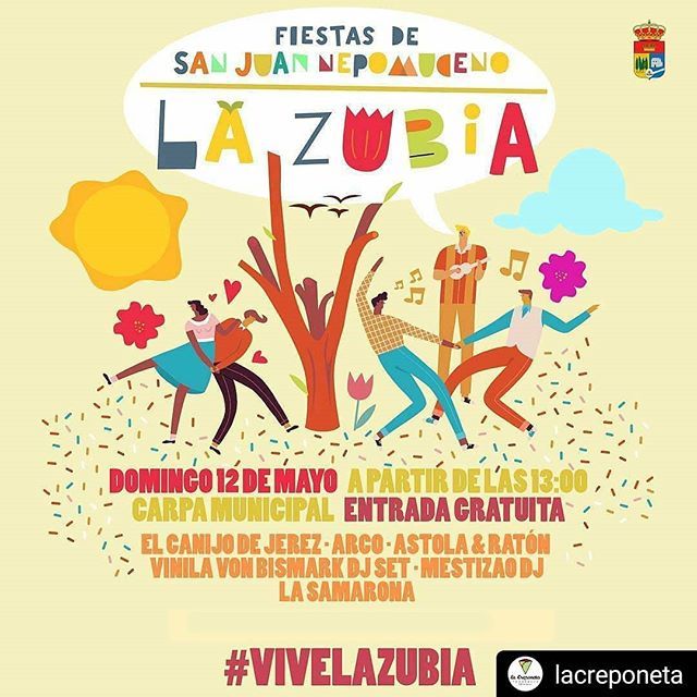 Ppssssss quiere un crepe ?-->>> #Repost <a href="/lacreponeta/">Creponeta Foodtruck</a>
• • • • •
Como el año pasado os esperamos todo el dia con un cartel increíble para celebrar el Día de St Juan, habrá comida y buen rollo. 
Gracias a @vivelazubia por esta
segunda edición de #vivelazubia 
Os esperamos a…