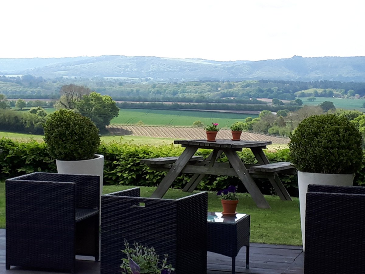 Terrace Bar open Friday and Saturday 12 - 5 pm for Upperton bubbles, Sussex cheese and gorgeous South Downs views.