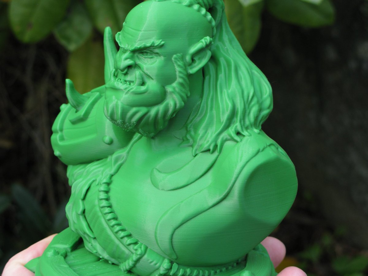 DolpheInfo's tweet photo. Zefrong the Orc! by @wekster2507 

Printed on @Prusa3D MK3 at 0.15mm layerheight with 24mms outer perimeter speed and 90mms perimeter speed with 3% infill.
Printed in @Fillamentum PLA Extrafill Green Grass

Model at @MyMiniFactory https://t.co/iS8r1JR3ZA https://t.co/2dPULjhh4w