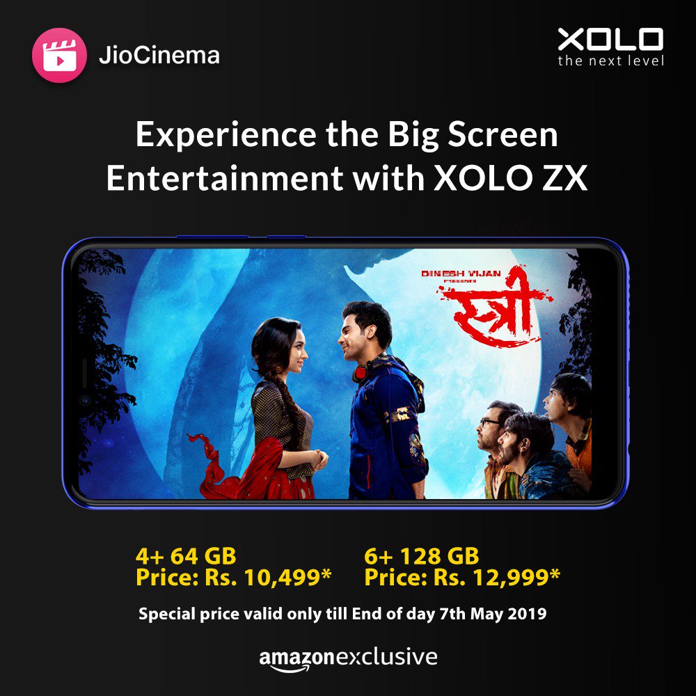 Enjoy JioCinema on the new #Xolo ZX with it's the big 6.22" display and get an unforgettable Jio experience from watching awesome movies such as #Stree &amp; #Manmarziyaan #ZX.

Get the ZX today amzn.to/304bNBx