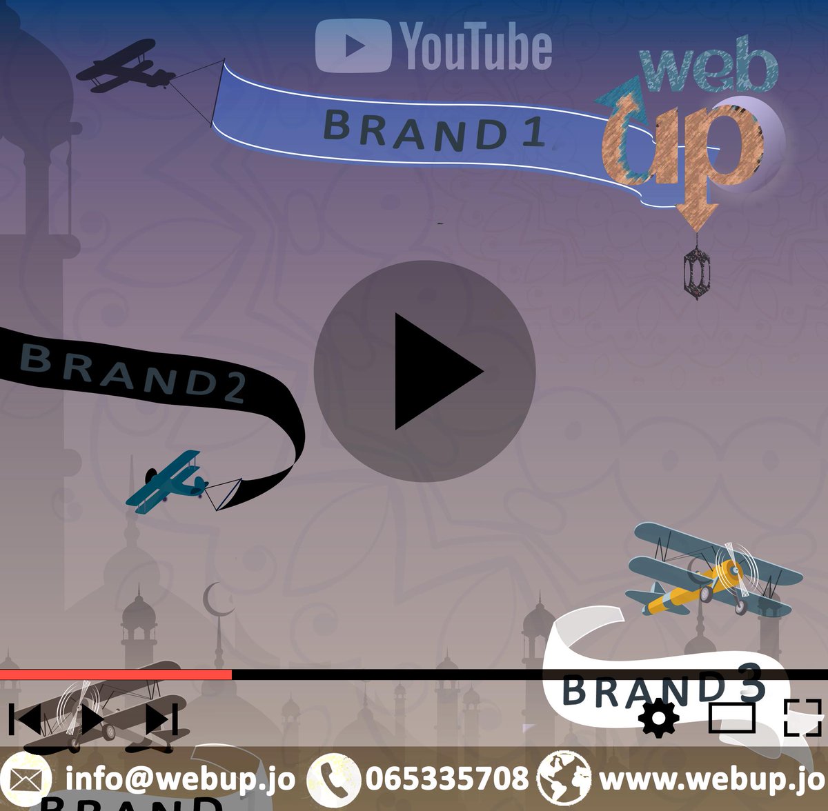 Webup3's tweet image. #youtube_ads 🎯⏭
ساعد في تعزيز نمو قناتك باتباع إستراتيجية إعلانية فعّالة مع فريق #webup .
تساعدك إعلانات الفيديو على التواصل مع العملاء المحتملين بطريقة فريدة لا تُنسى. مشاركة خبراتك مع العالم، وتسليط عدسة الكاميرا عليك لتوضّح لجمهورك الفوائد التي يحققها منتجك أو خدمتك لهم.