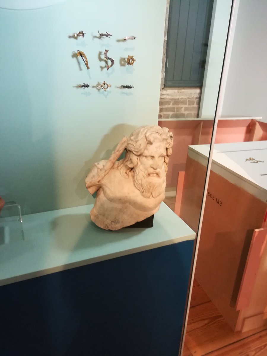 Sneak peak! We've started installing the objects for #SecretRivers. The River god looks good in his new home at Museum of London Docklands. Opening 24th May eek!