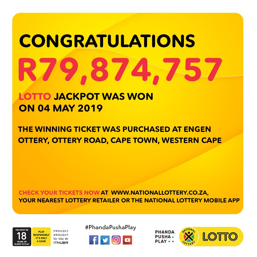 You have a new #LOTTO jackpot winner of