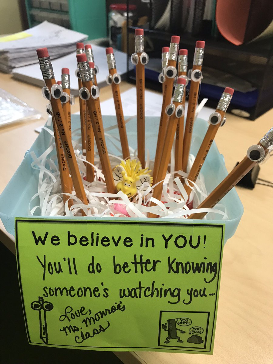 Thank you <a href="/monroeandi100/">Andrea Monroe</a> for supporting our 3rd grade stingers on their math assessment. We ROCKED it yesterday and will do the same today!