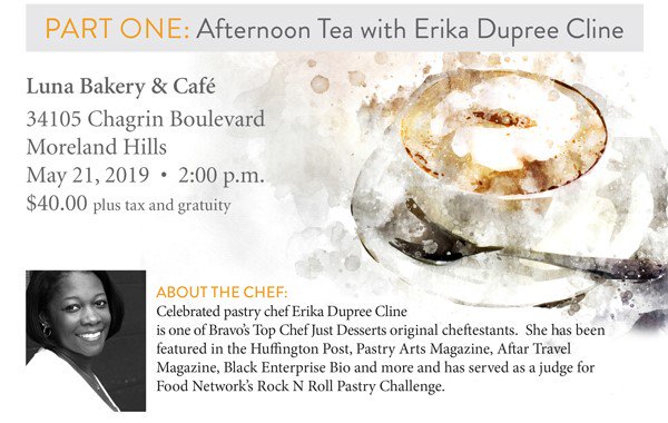 myor's tweet photo. Have you registered for the upcoming @clevelocal Afternoon Tea with Chef Erika Cline @BravoTopChef  and more!  @LunaBakeryCafe @MorelandHills  May 21. 2 p.m.  Visit https://t.co/tSWva9OOJY and search Erika Cline for details/menu https://t.co/7S4xAYdreb
