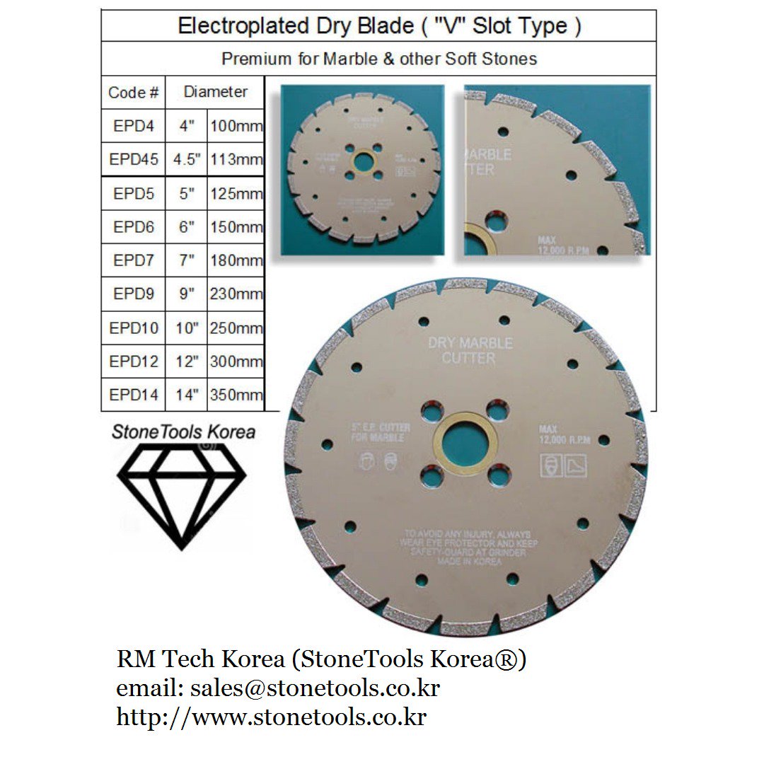 Electroplated Dry Blade ( 'V' Slot ) 
stonetools.co.kr/electroplated_… 
Designed for clean & smooth cutting with features of excellent cutting performance 
#ElectroplatedBlade #DiamondTools #CuttingBlade #Blade #StoneTools #DiamondAbrasives