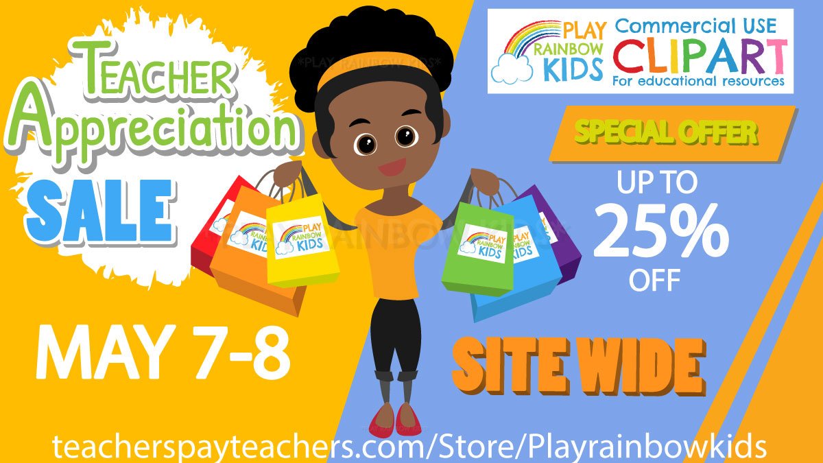 PlayRainbowKids's tweet photo. #teachers spoil yourselves, you deserve it! May 7th and 8th use Coupon Code GIFT4YOU to save 25% off at https://t.co/KbRdZ2ybwX Thank you for inspiring the youth of tomorrow!
#education #school #teaching #tptblog #classroom #primaryrocks #homeschool #teacherspayteachers #tpt https://t.co/gJGdJhz07A