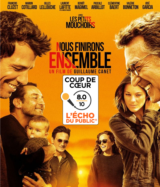 Label #CoupdeCoeur du public pour #NousFinironsEnsemble de <a href="/guillaumecanet/">guillaume canet</a> avec une note spectateurs sorties de salles de 8 sur 10 👏👏
cc <a href="/PatheFilms/">Pathé Films</a> <a href="/GillesLellouche/">Gilles Lellouche</a> <a href="/JoseGarciaOff/">José Garcia</a> <a href="/sebyoda/">Careil Sébastien</a> <a href="/AdrienGuillon/">Adrien GV</a>