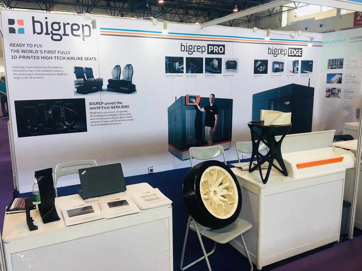 BigRep's tweet photo. We've had a very full day at #Sampe2019 in #Beijing. Come visit us tomorrow at booth D311! https://t.co/xB5hWZK5Dh