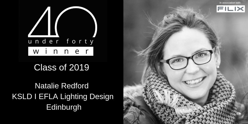 Congratulations! Natalie Redford, class of 2019, #40Under40Lighting! #lightingdesign <a href="/filix_lighting/">Filix Ltd.</a>  <a href="/_KSLD_/">EFLA | Kevan Shaw Lighting Design</a>  buff.ly/2pRAZdc
