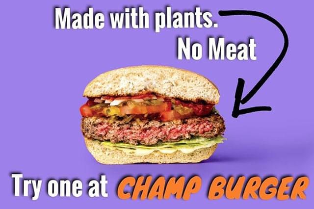 We have the Impossible Burger, get um  while they last......#worldwideshortage #impossibleburger #impossibleburgerfoods #heme #plantbasedprotien #vegan #vegetarian #champburger #meatless