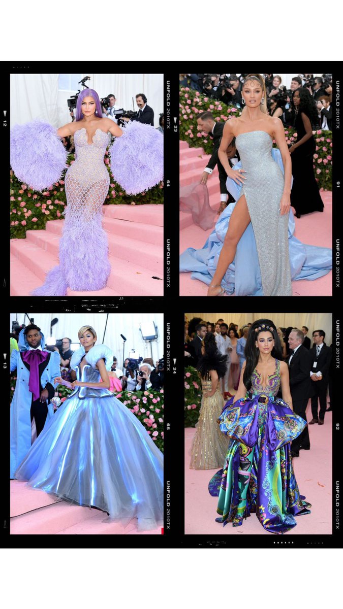 Stoneandmason's tweet photo. In love with these looks #MetGala2019 @KylieJenner @DUALIPA @Zendaya @angelcandice https://t.co/fuEQko7IIJ