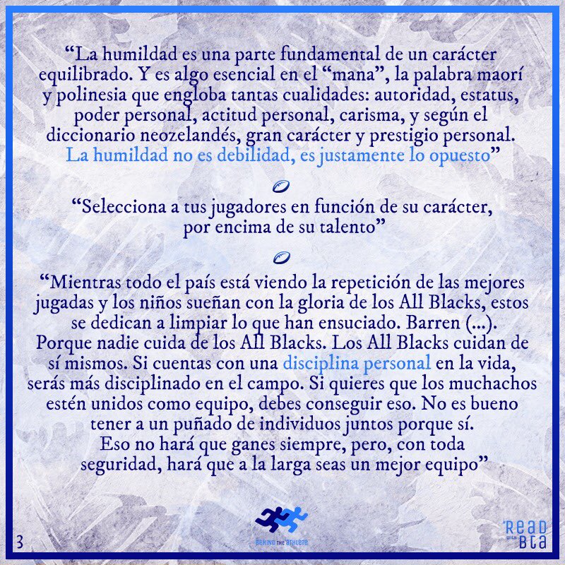 BehindAthlete's tweet photo. 🗨 #MrBoostBTA: "Legacy nos da 15 lecciones sobre liderazgo basadas en los @AllBlacks de Nueva Zelanda. Un equipo con un espiritu ejemplar, aplicable a cualquier deporte y situación" 

#read #books #legacy #allblack #sport #reading #learning #thinking #ReadWithBTA #BTA https://t.co/94GPyMMaDf