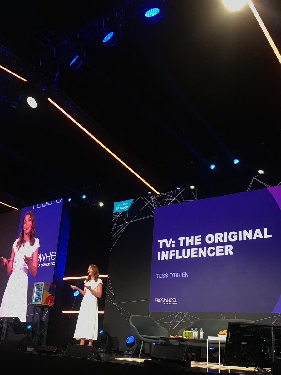 FreeWheel's tweet photo. Tess O’Brien is sharing her perspective on the past, present and future of television and why it remains the most effective platform to reach and influence audiences. Thanks @OMRockstars! #digitaladvertising #InfluencerMarketing #OMR19 https://t.co/aUVz8Ecoxd
