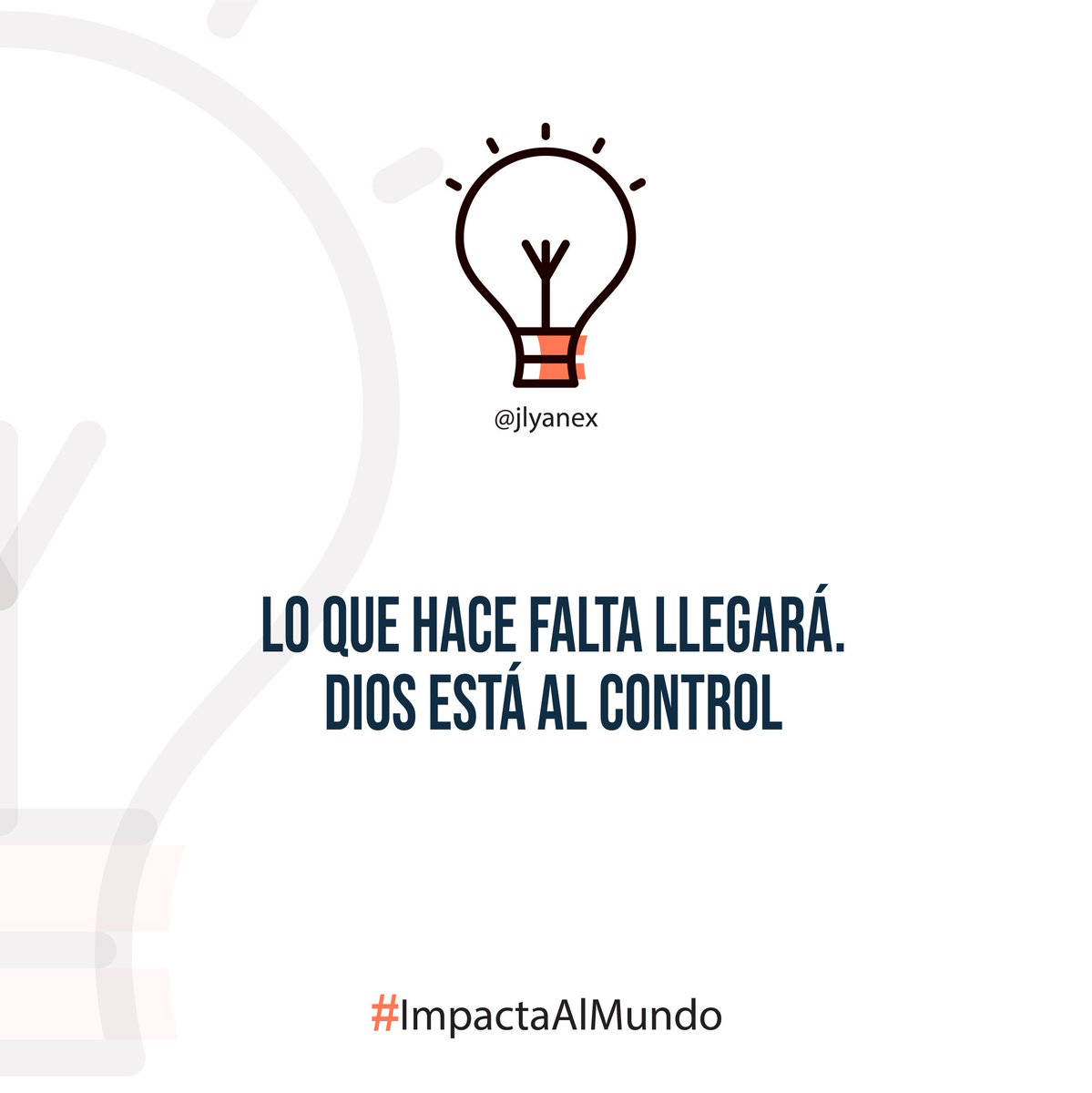 jlyanex's tweet photo. Ansiedad: Exceso de futuro.
-
Lo que hace falta ya viene, Dios hizo provisión única y exclusivamente para ti.
-
Es momento de aprender que cuando Dios está al control, todo sucede. Es el tiempo de confiar.
.
.
.
.
.
#ImpactaAlMundo #DiscípulosCreativos https://t.co/HDIYYdsk6R