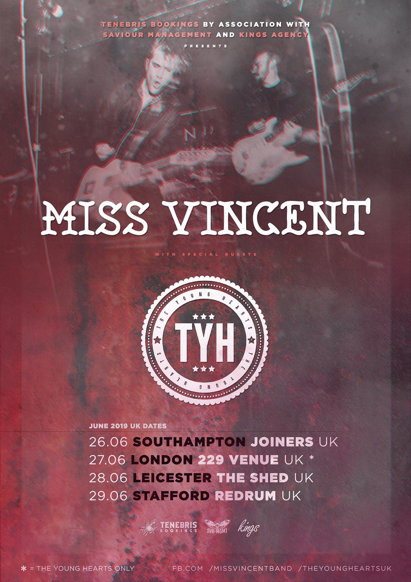 In case you missed it yesterday, we just announced this short run of shows with @TheYoungHearts_
See you there ✌🏻