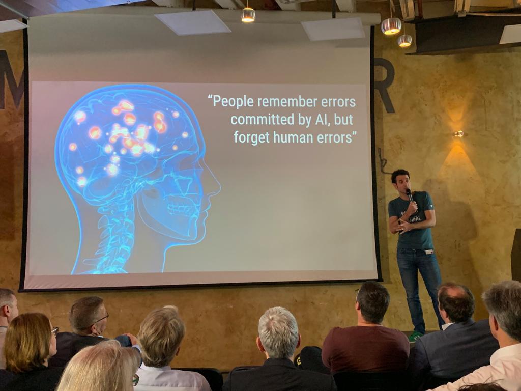 CHEManager_EU's tweet photo. At the @chemovator 1st anniversary, Sven Koerner from #thingsTHINKING talks about the effects of #AI on our lives. #Chemovator https://t.co/5nzxniXM4R