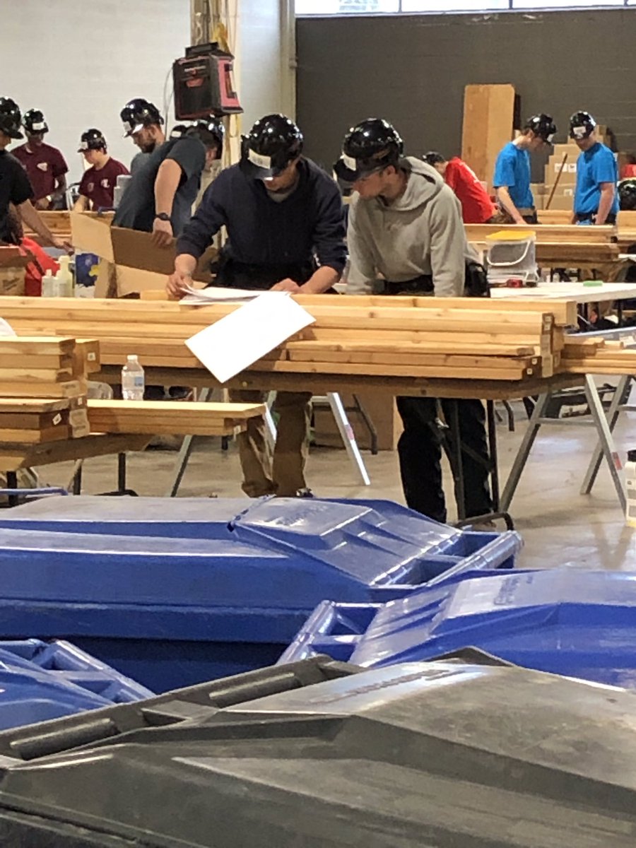RogerDrcar's tweet photo. Team Hammarskjold @HammarskjoldP starting Provincal Carpentry Competition in Toronto. Congratulations for making it this far.  #LPStb #SkilledTrades https://t.co/9HL5evs5Cy