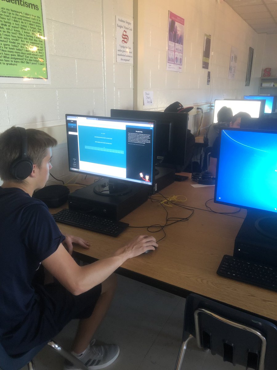 SHSCyberKnights's tweet image. The fellas have been jealous watching the girls play @GGCyberStart. They are now getting in on the action and enjoying #cyberstart @SpotsySchools @SpotsyPrincipal  @SpotsyKnights #cybersecurity #girlswhocode #GirlsGoCyberStart  #cyberVA