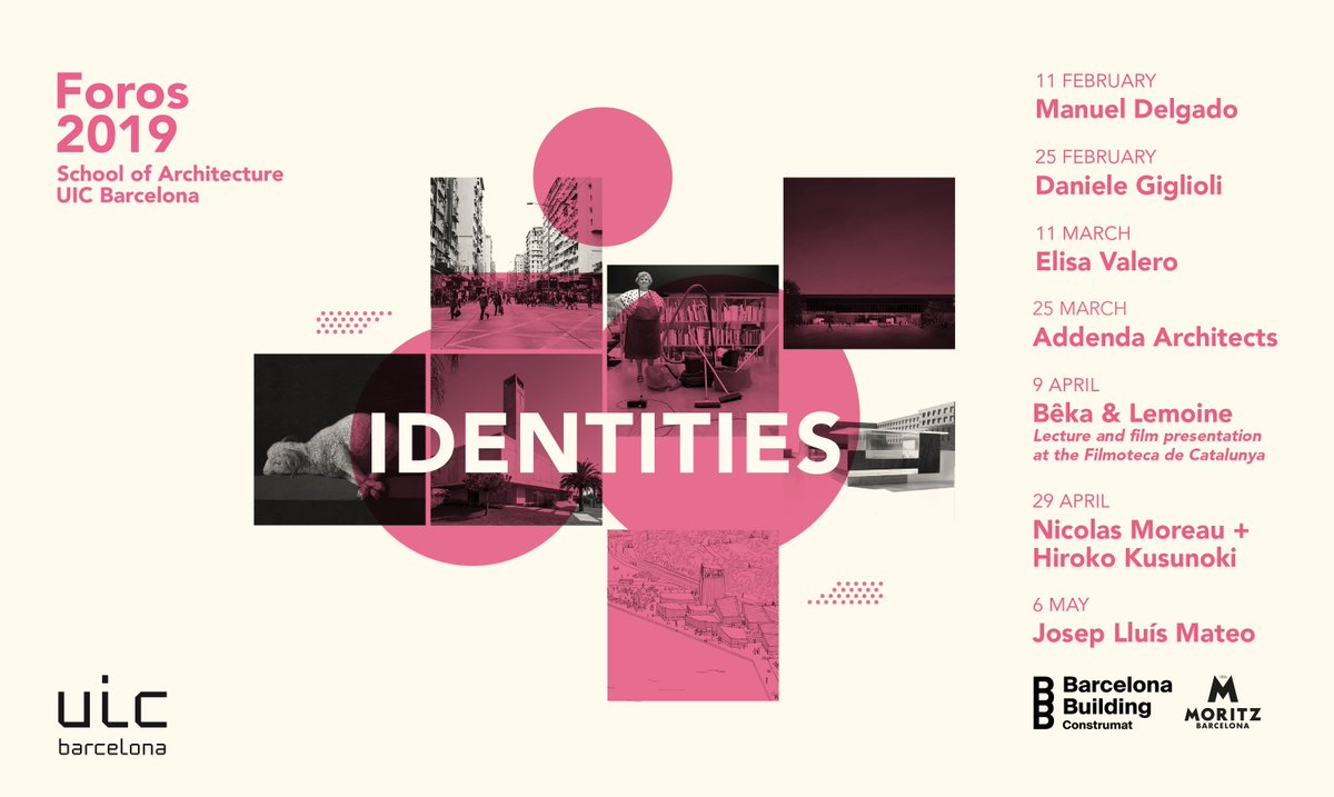 gcarabi's tweet photo. Magnífica cloenda del cicle #FOROS2019 #Identities @ArchitectureUIC amb la conferència final de @mateoarq: "Identity, globalization and contemporary architecture. A personal view".

I gràcies, igualment, als nostres patrocinadors @ConstrumatBCN  i @MoritzBarcelona https://t.co/4wg9I1MWRs