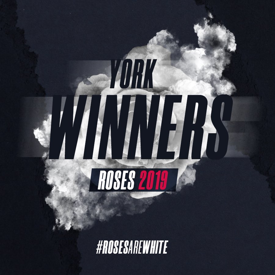 We're a few days late, but extremely proud of all those who helped achieve a York win over Lancaster  in #Roses2019! 

Proving once more that #RosesAreWhite