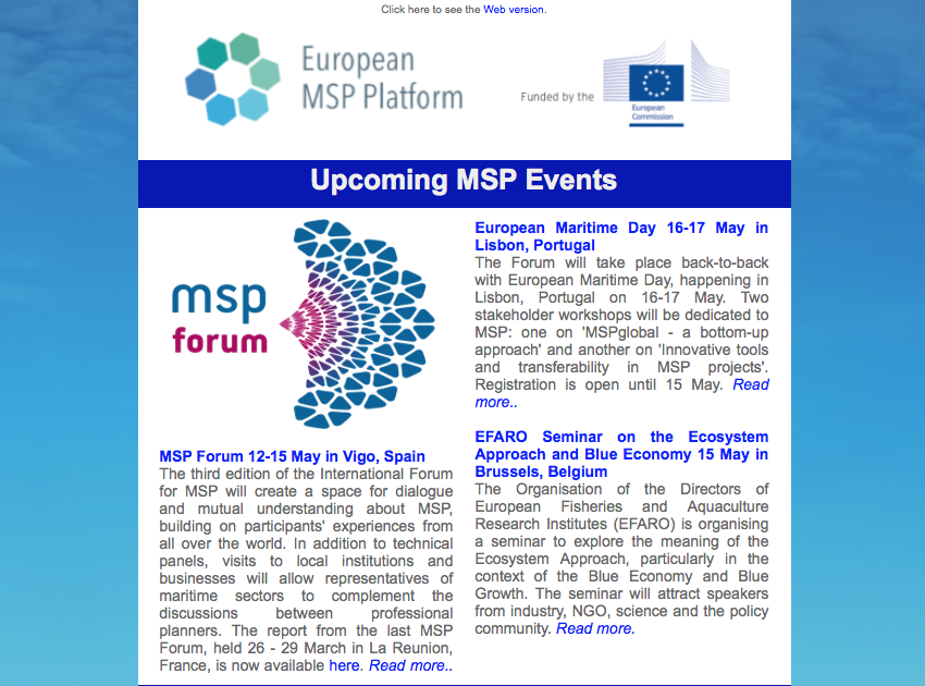 EU_MSP_Platform's tweet photo. 📢📢📢 HOT OFF THE PRESS: Latest EU MSP Platform newsletter 📰 https://t.co/R6KAWdmal8 featuring updates from 9 Member States on #MSP progress, outputs from #SIMNORAT #SIMWESTMED #SUPREME and more projects, plus events events events! Subscribe here: https://t.co/jTL459Dc0J https://t.co/hXWFNSnGP9