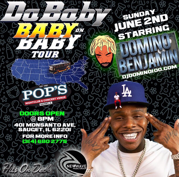 HODMediaGroup's tweet photo. #BabyOnBaby Tour at pops nightclub in Sauget IL. @ThinkItAintOnMe will be performing live!!!! Our artist @djdomino100 will be performing songs off his new ep #MyOwnLane live! #HODMG https://t.co/i9Lz1tbyJt https://t.co/wsz5LmS17u https://t.co/d8rlgDGSAR